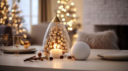 Wall Mural - christmas decoration on the table