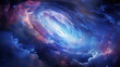 Purple space stars, the galaxy (our galaxy),