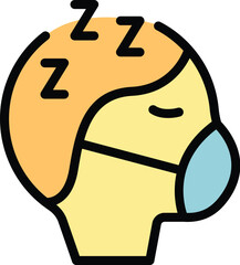 Poster - Sleeping patient icon outline vector. Emergency room. Clinic health color flat