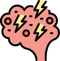 Poster - Brainstorming icon outline vector. Clinic medicine. Hospital room color flat
