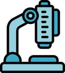 Poster - Emergency room microscope icon outline vector. Clinic medicine. Care nurse color flat