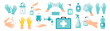 © Vitechek - Hygienic set. wash hands icon. Vector.