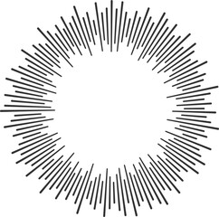 Poster - Circle sound wave. Audio music equalizer. Round circular icon. Spectrum radial pattern and frequency frame