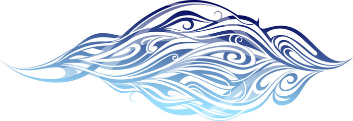 Poster - Elegant water waves and swirls