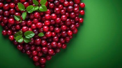 Aufkleber - cranberries in the shape of a heart.