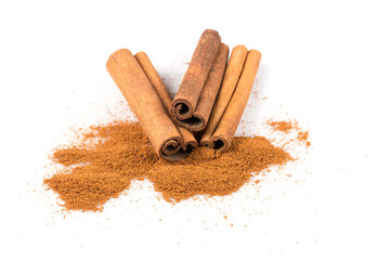 Wall Mural - cinnamon sticks with powder