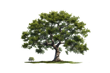 Wall Mural - High-quality image of a green tree with leaves and branches isolated on a transparent background