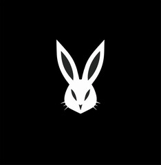 Wall Mural - rabbit logo line art design