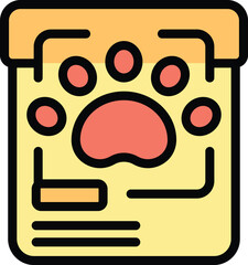 Poster - Pet aid icon outline vector. International assistance. Care love color flat