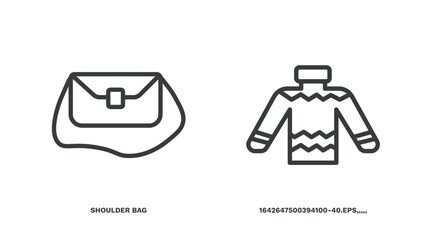 set of fashion and things thin line icons. fashion and things outline icons included shoulder bag, 1642647500394100-40.eps,,,,, vector.