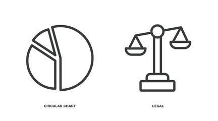 Canvas Print - set of business and analytics thin line icons. business and analytics outline icons included circular chart, legal vector.