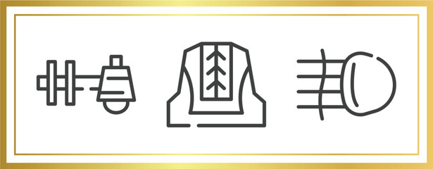 Poster - car parts outline icons set. linear icons sheet included car sump, car cowl, fog lamp vector.