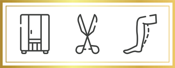 Poster - plastic surgery outline icons set. linear icons sheet included infrared, medical tools, calf vector.