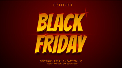 Fototapete - Black friday 3d editable text effect