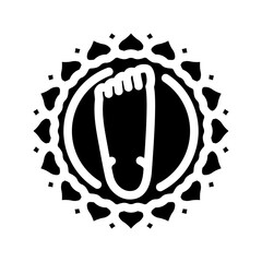 lotus feet divine feet glyph icon vector. lotus feet divine feet sign. isolated symbol illustration
