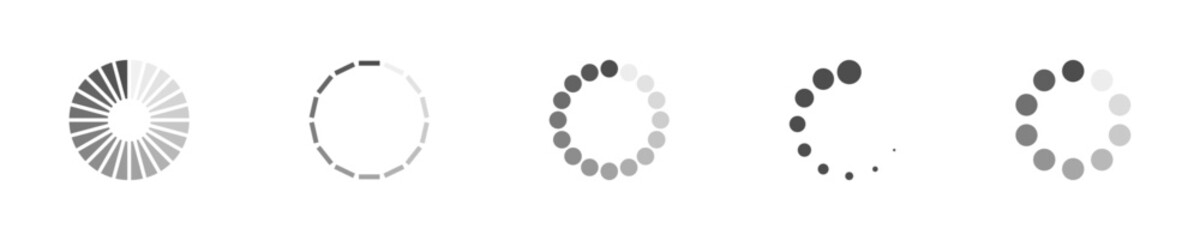 Fototapete - Download sign set. Load icons set. Load system. Data load. Loading bar. Froze computer. Vector stock illustration. Vector illustration. Vector illustration