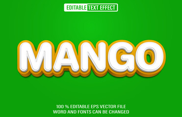 Poster - mango editable text effect 3d style template