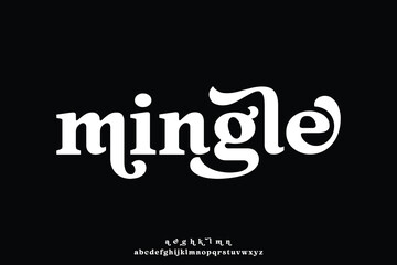 Wall Mural - unique vintage retro style alphabet display font vector. thick decorative typography with alternate