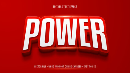 Poster - Editable text effect power 3d mock up