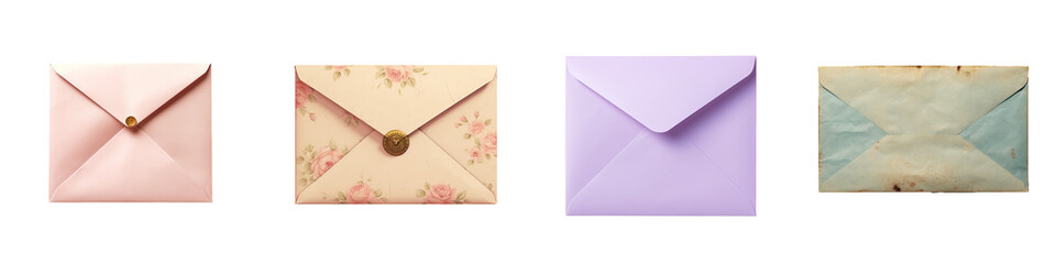 Sticker - Antique envelope in solitude on transparent background