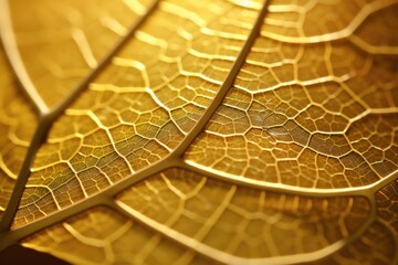 Poster - macro of a leafs intricate structure against the sun