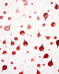 Poster - drops of blood on a white background.