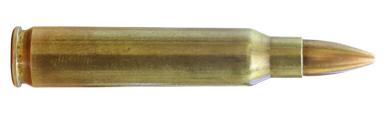 Wall Mural - 223 caliber ammo on transparent backgroun