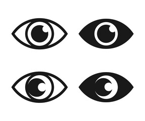 Wall Mural - Vision icon set. Eye icon set. Eye sign symbol vector collection
