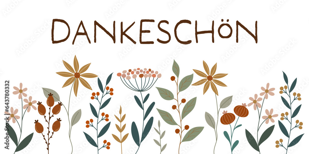Stock-Vektorgrafik „Dankeschön - Schriftzug in deutscher Sprache ...