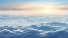  The Sun Is Shining Above The Clouds In The Sky,.  Generative Ai