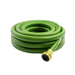 Green garden hose isolated on white created with Generative AI