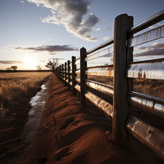 Canvas Print - metal fence
