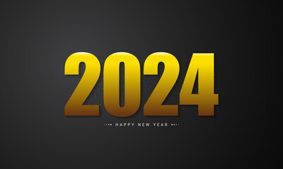 Wall Mural - 2024 Happy New Year Background Design.