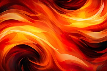 Wall Mural - Abstract Fire Waves Background, Captivating and Energetic | Generative AI