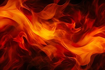 Wall Mural - Abstract Fire Waves Background, Captivating and Energetic | Generative AI