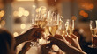 © Vivid Pixels - Group of people toasting with glasses of champagne