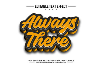 Always there 3D editable text effect template