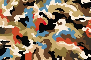 Wall Mural - Abstract camouflage pattern | Generative AI