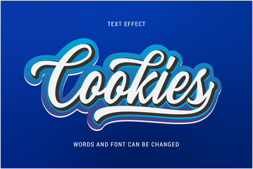 cookies text effect editable eps cc