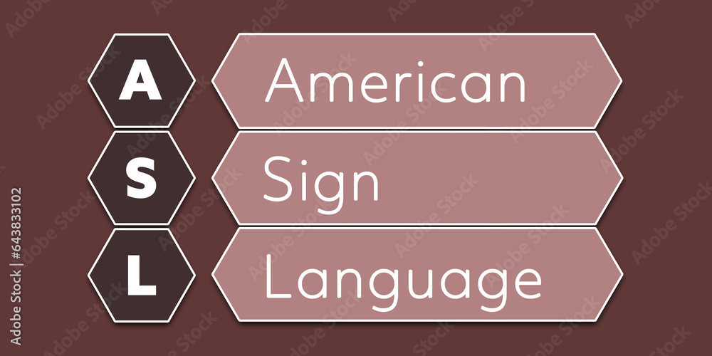 ASL American Sign Language. An Acronym Abbreviation of a common Medical ...