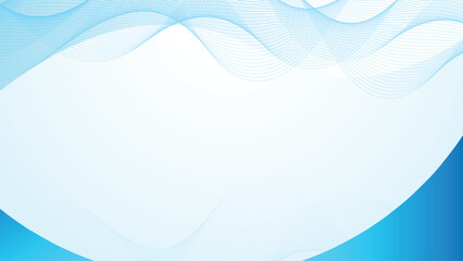 Poster - Abstract blue background with Line Waves