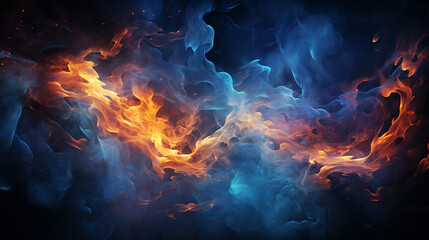 Wall Mural - Blue fire background