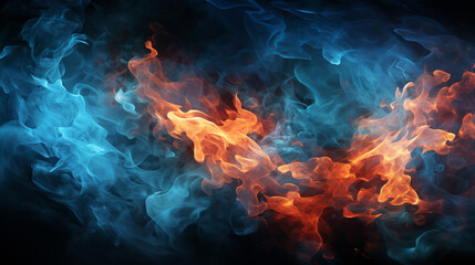 Wall Mural - Blue fire background