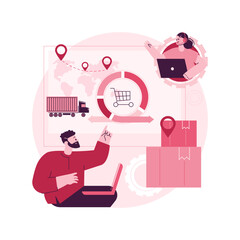 Poster - Handling and order processing abstract concept vector illustration. Order documentation, processing system, handling customer request, logistics, automated logistics operations abstract metaphor.