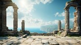 background Ancient Greek temple ruins.cool wallpaper	