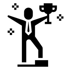 Winner success icon symbol image vector. Illustration of reward champion win championship bedge image design