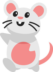 Wall Mural - Cute Happy Mouse