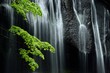 Tatsuzawa fudotaki waterfall in spring, Japan,Fukushima Prefecture,Inawashiro, Fukushima