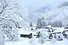 Aikura Gassho-Zukuri Village In The Snow, Japan