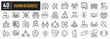 © Abbasy  Kautsar - Human resources thin line icons. Editable stroke. For website marketing design, logo, app, template, ui, etc. Vector illustration.